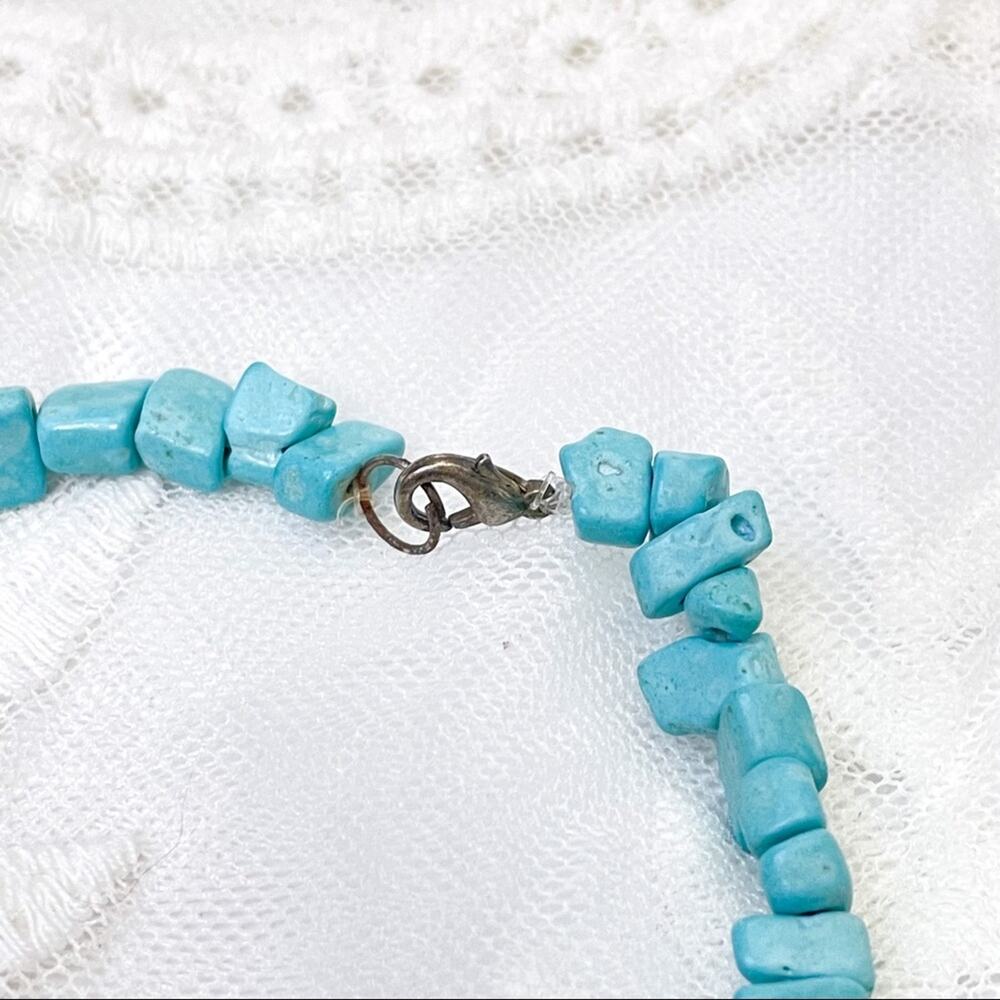 Necklace Blue Beaded Statement - image 7